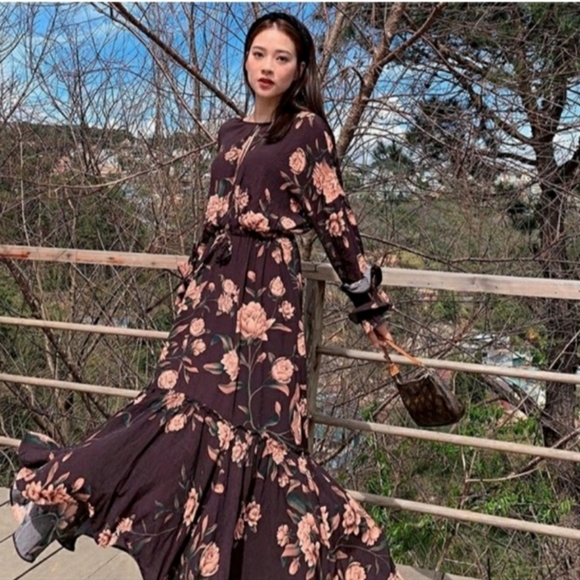 NWT! Johanna Ortiz Crêped Maxi Dress - Picture 11 of 12